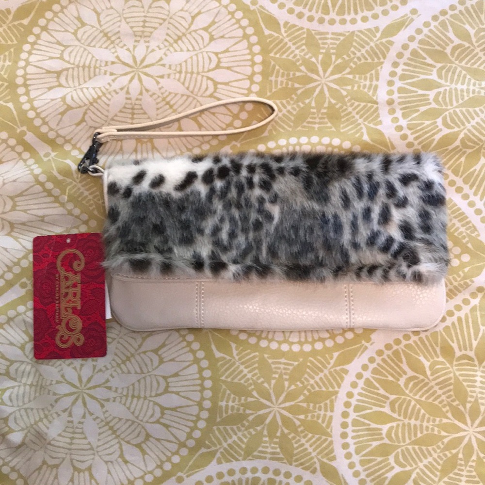 Carlos Santana Faux Fur Clutch - NEW W TAGS!